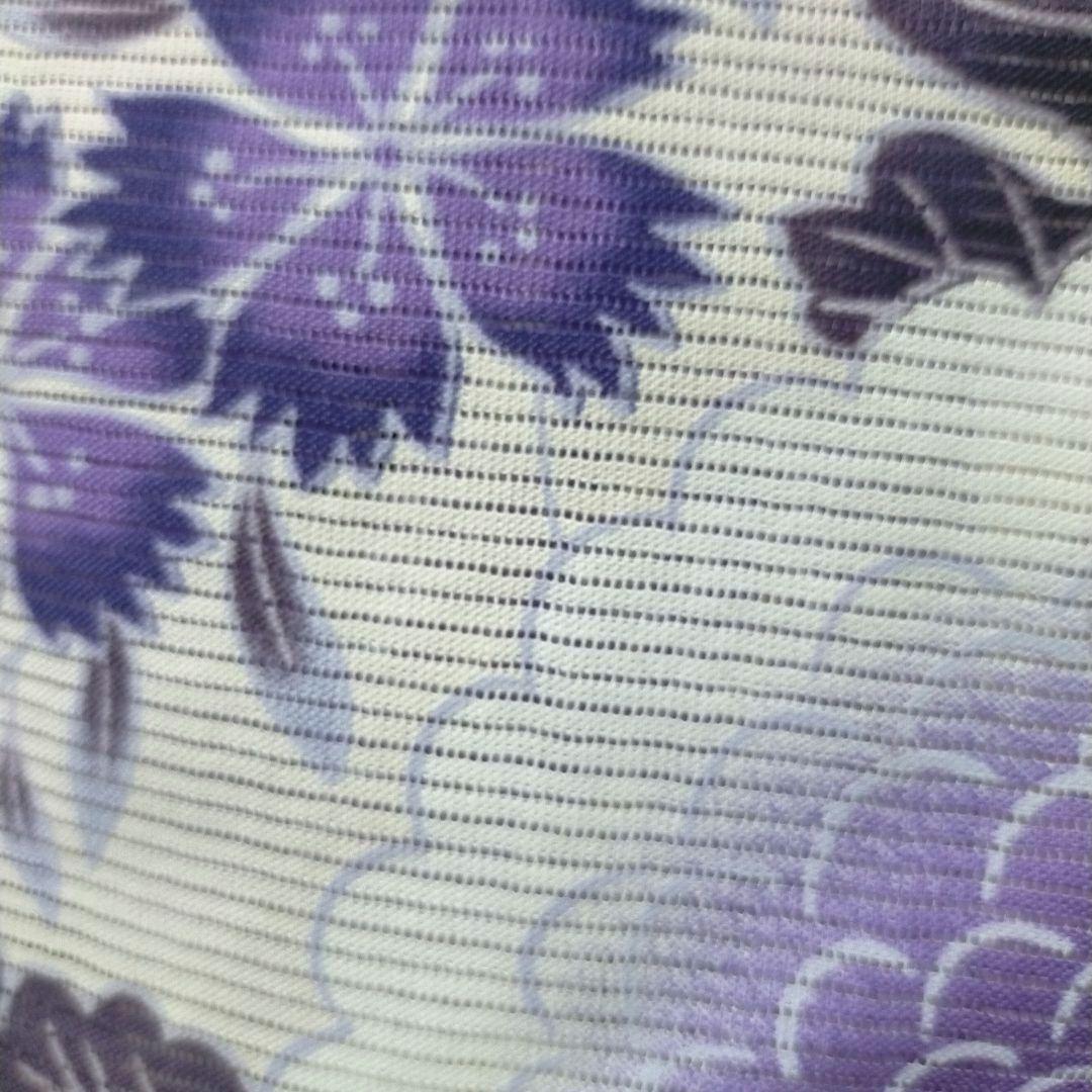 【No.118】綿絽の花柄　浴衣　中古美品