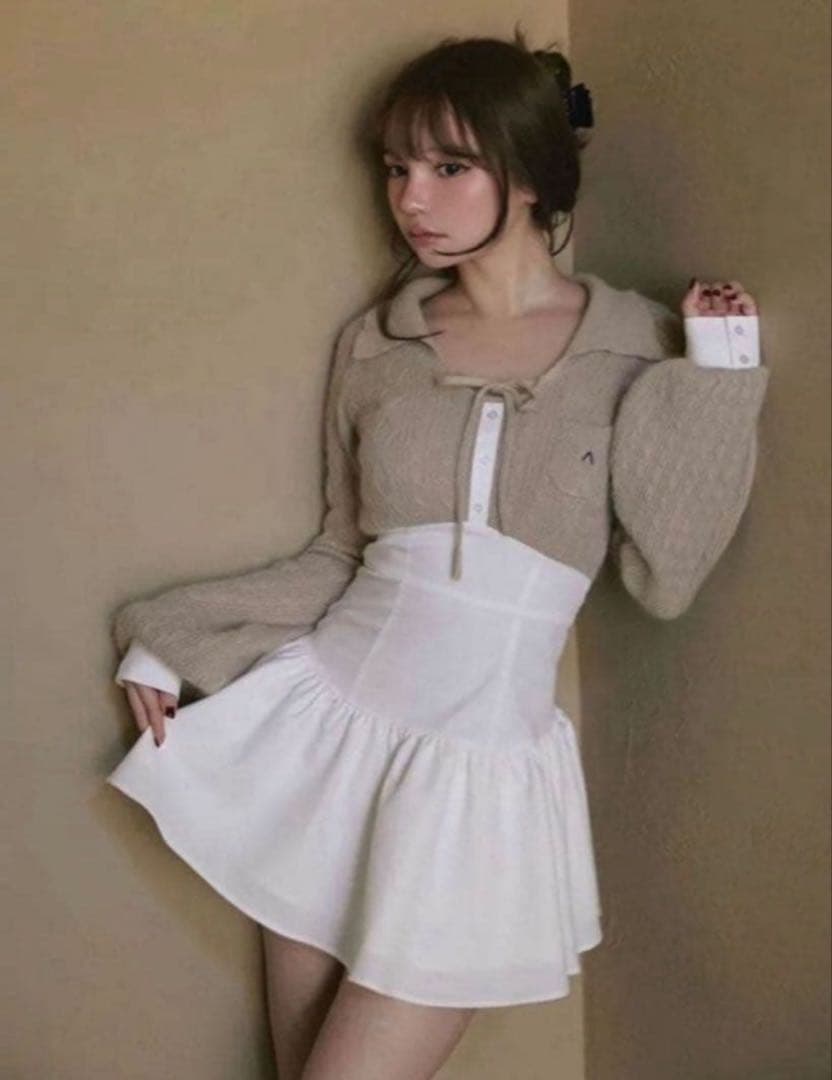 ワンピース ANDMARY Tess blouse mini dress