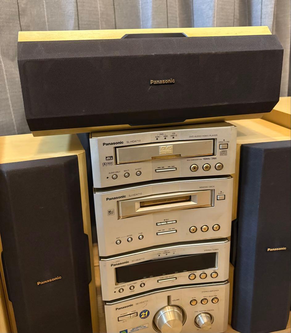 【通電確認済】Panasonic DVDオーディオシステムコンポ/スピーカー