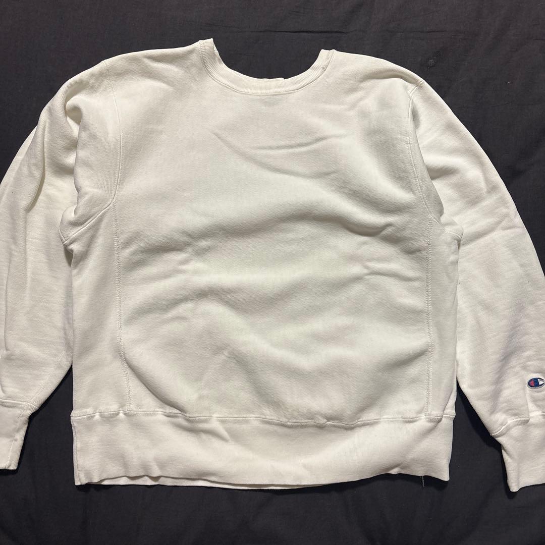 80s リバースウィーブ ホワイト　目無し　Lサイズ　　　Champion