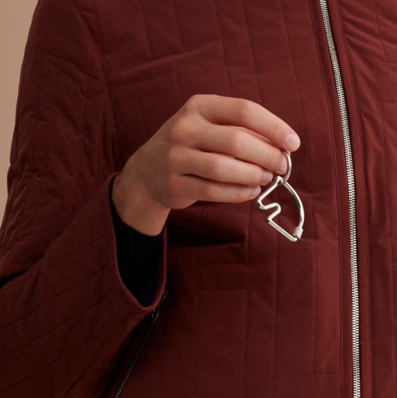 新品　HERMES エルメス　キーホルダー シュヴァル　キーリング　シルバー