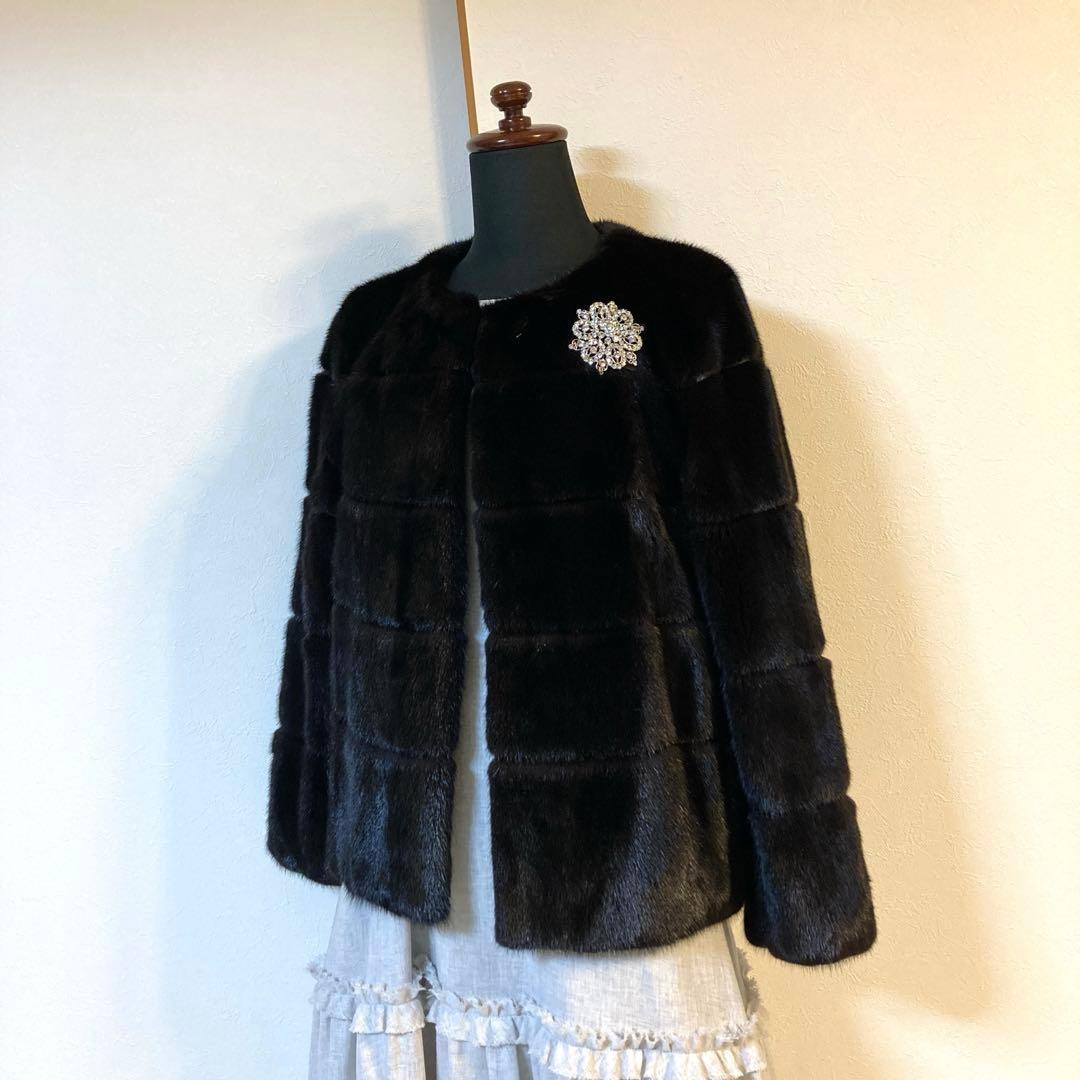 美品♡サガミンク♡ジャケット(ブラック)