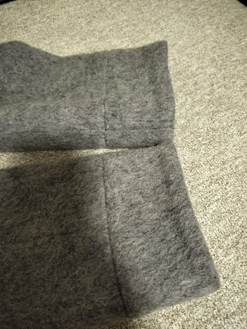 モラビト　シャギーショートコート　ライトグレー　上品エレガント　M