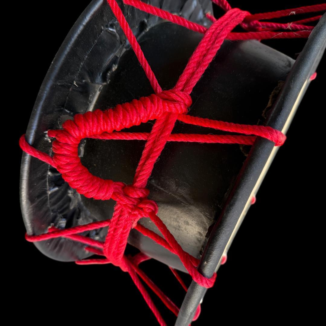 フォロー割【新品】【蔵出し】締め太鼓 牛 革 和太鼓 バチ付き 台付き