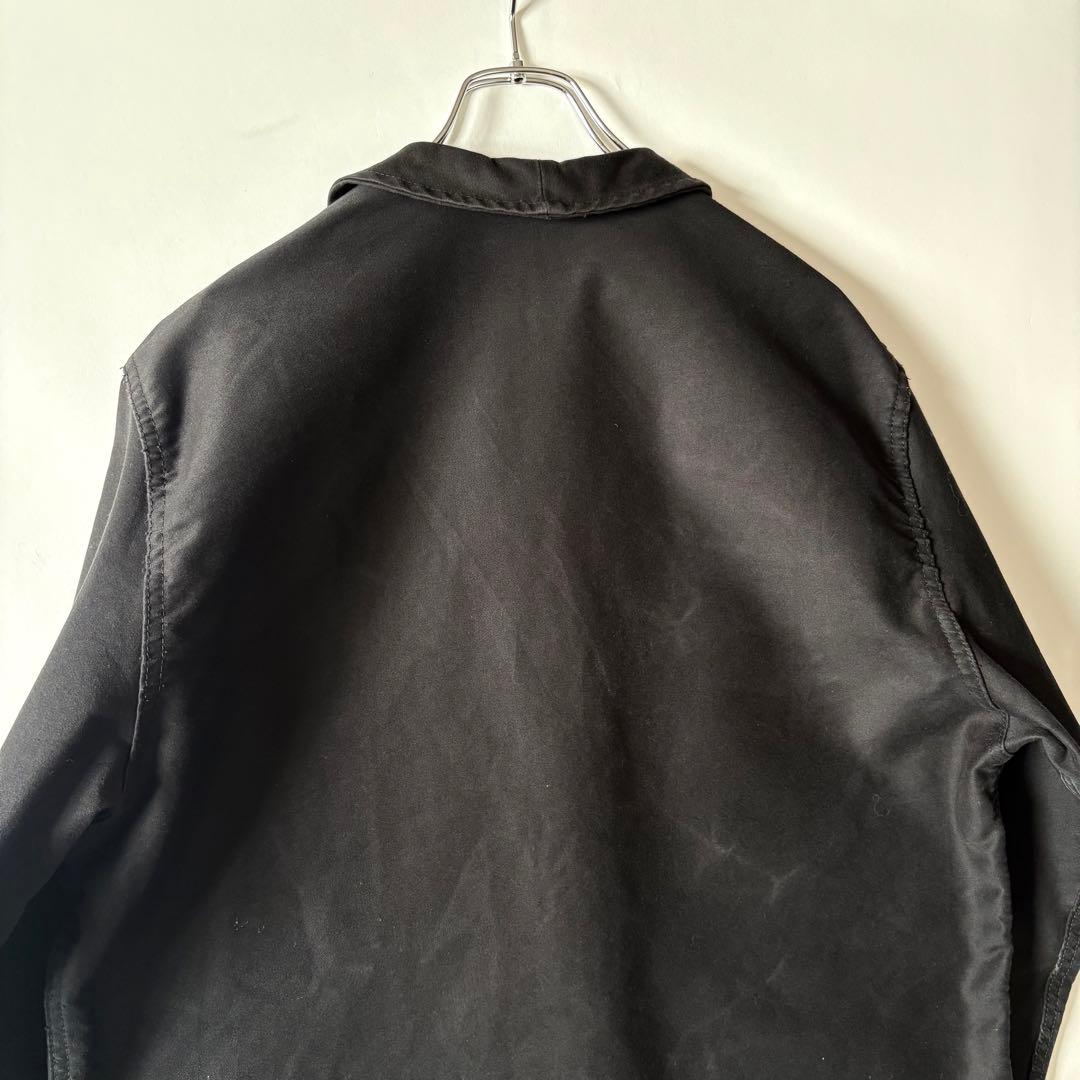 フランス製 ブラックモールスキンジャケット ユーロ ヴィンテージ 古着 フレンチ