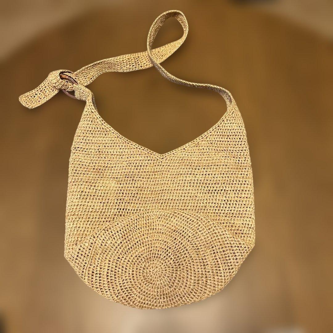 ヘレンカミンスキー　ラフィア　ワンショルダーかごバッグ