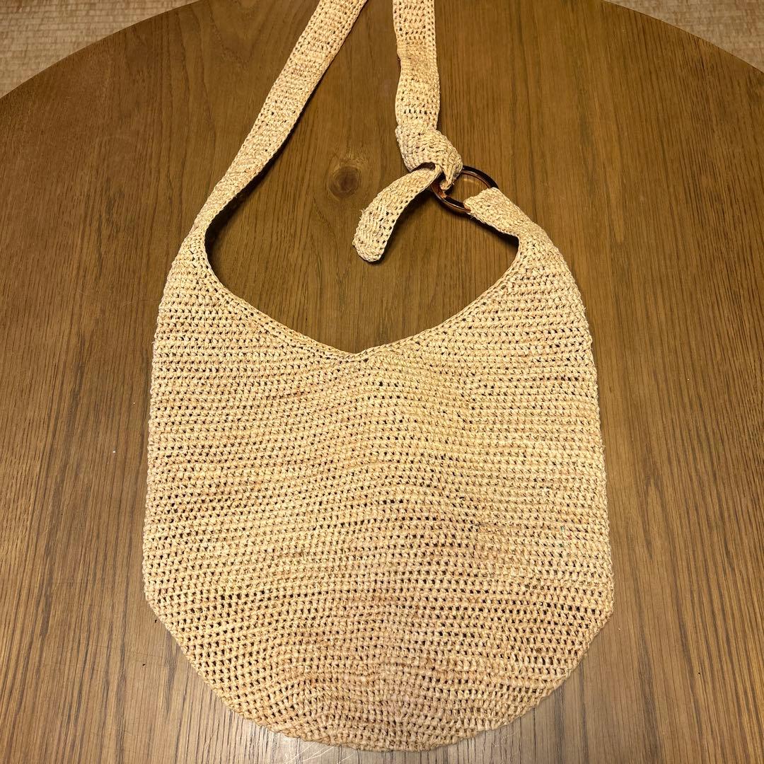 ヘレンカミンスキー　ラフィア　ワンショルダーかごバッグ