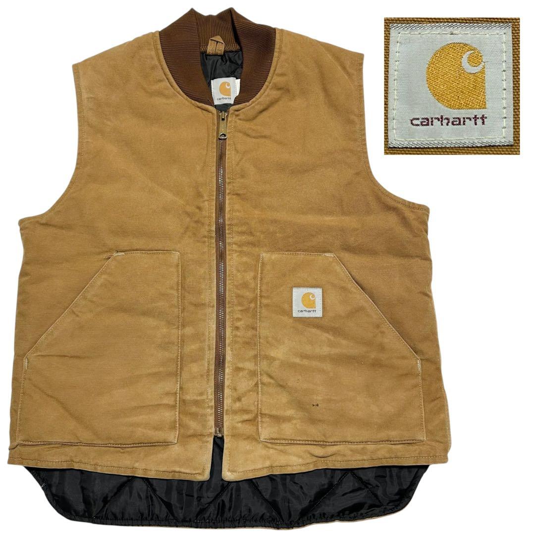 【1995年製・USA製】カーハート ダックベスト 腰ゴム