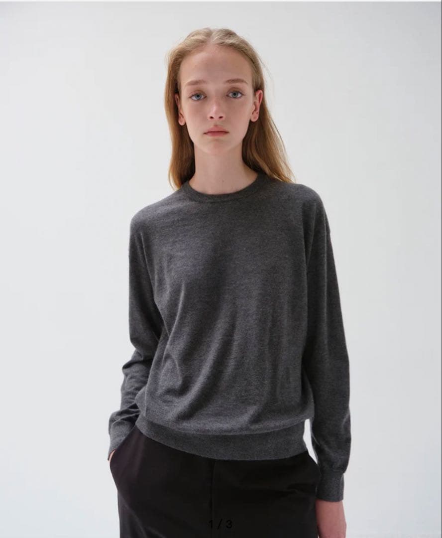 【超美品】cash & barba ウーステッドカシミアクルーネック size1