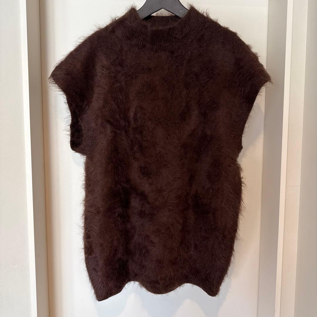 BLAMINK ブラミンクカシミアファー ベスト ニット　 38