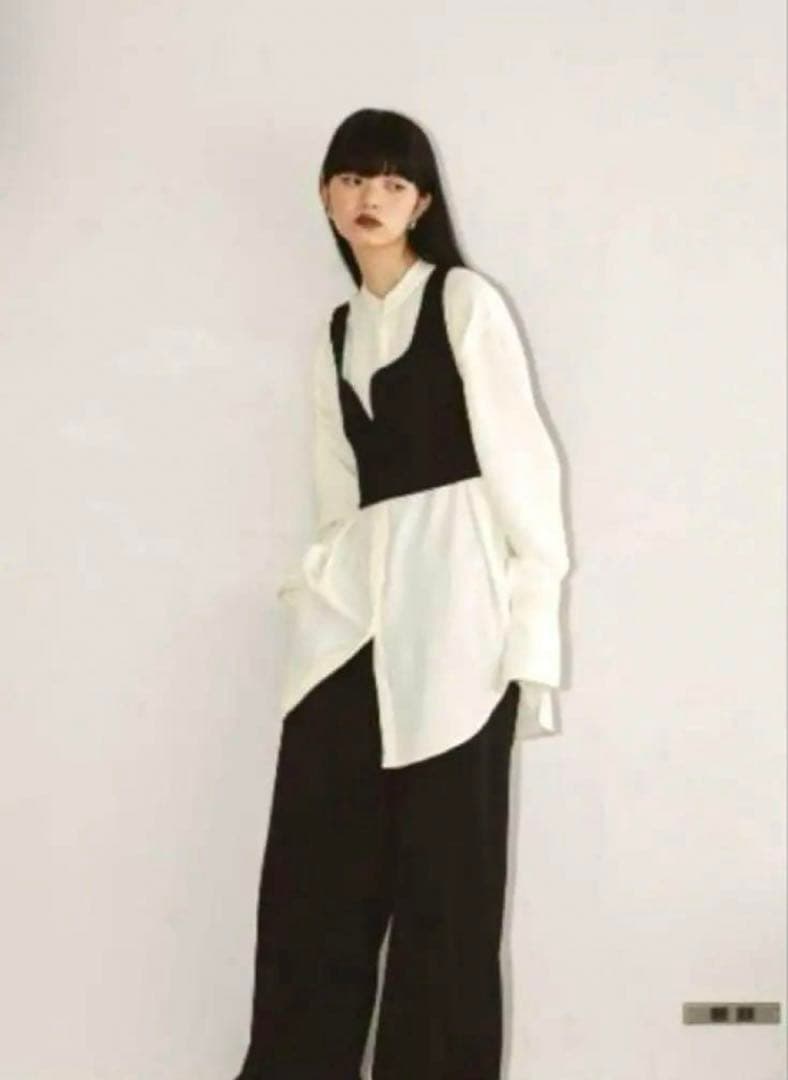 todayfulウールスリットビスチェ　ブラック　ビスチェ