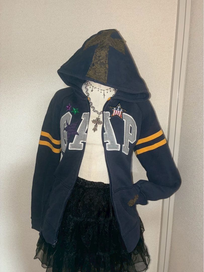 レア★y2k GAP 再構築 十字架 星 ワッペン平成ギャル フェアリーグランジ