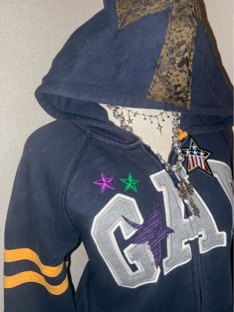 レア★y2k GAP 再構築 十字架 星 ワッペン平成ギャル フェアリーグランジ