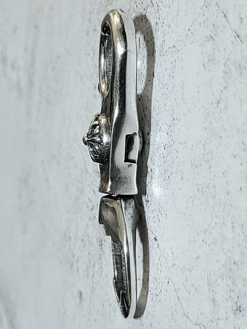 新品未使用 シルバー925 クロス キーホルダー クリップ