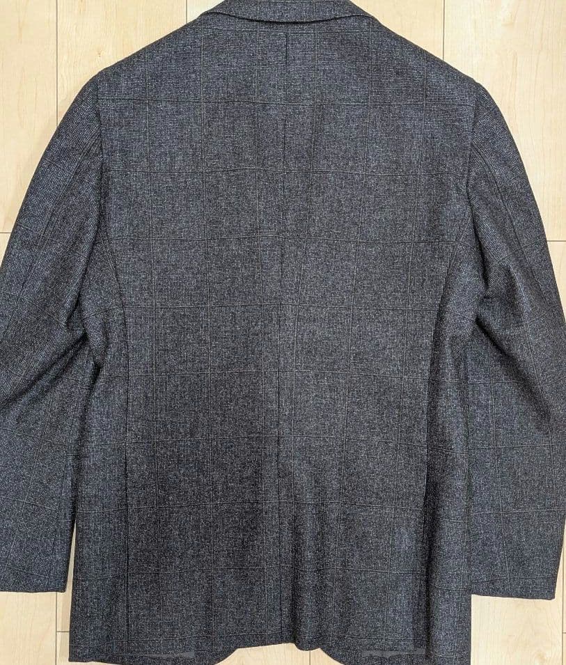 ハ*チ様 BEAMSF Canonico グレー ブロックチェックスーツ