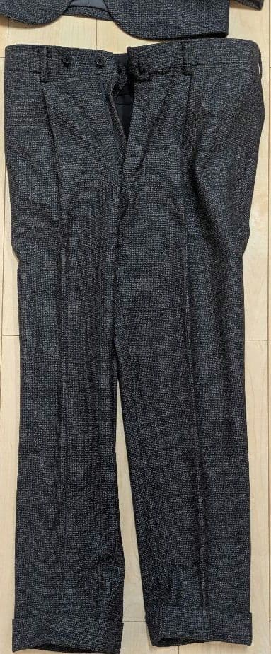 ハ*チ様 BEAMSF Canonico グレー ブロックチェックスーツ