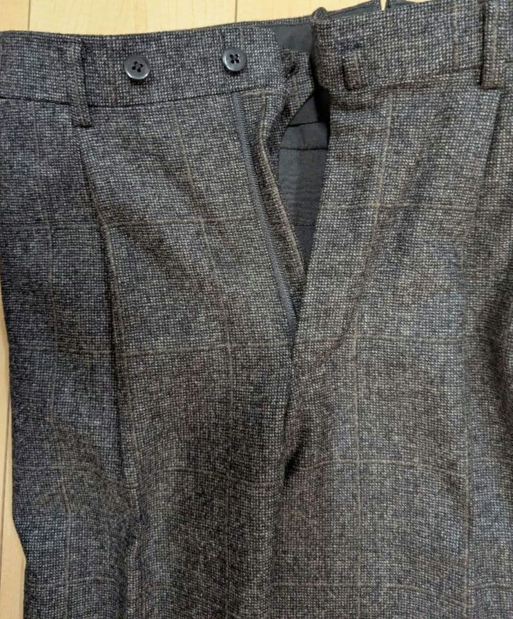 ハ*チ様 BEAMSF Canonico グレー ブロックチェックスーツ