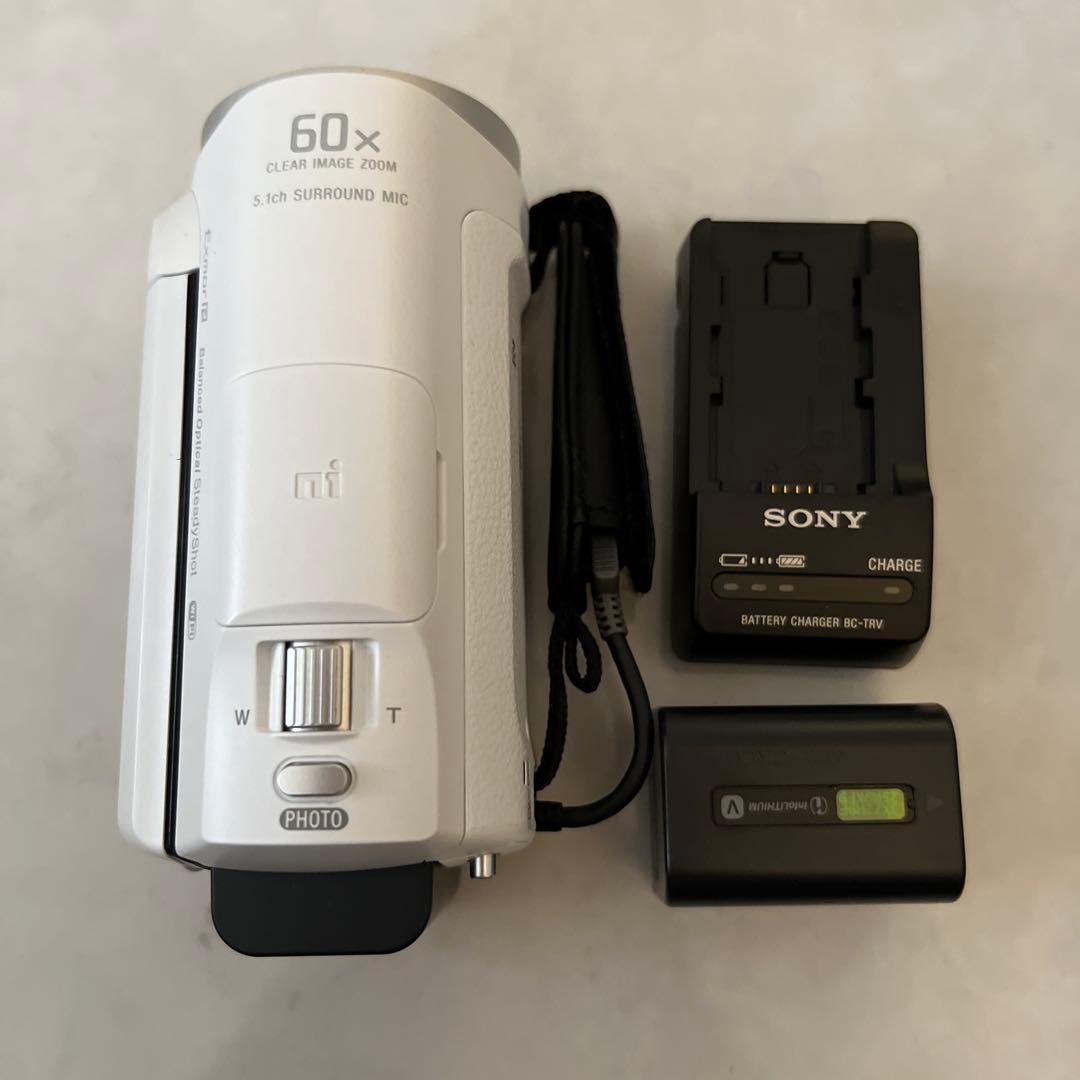 ソニー ビデオカメラ 60x HOR-PJ670 ホワイト　アクセサリーキット