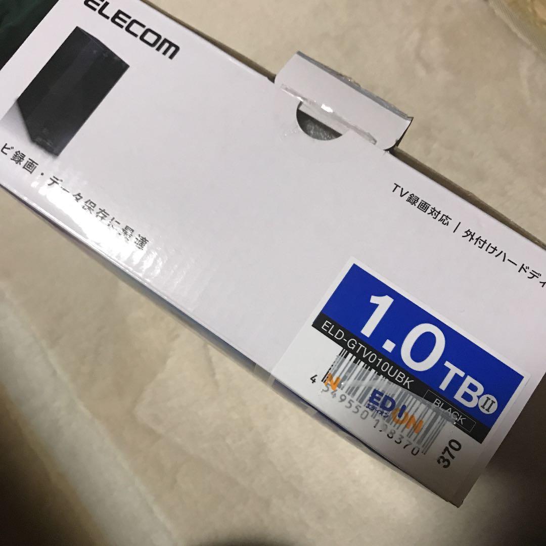【近々メルカリ削除】4K対応外付HDD/ELECOM/ELD-GTV010UBK