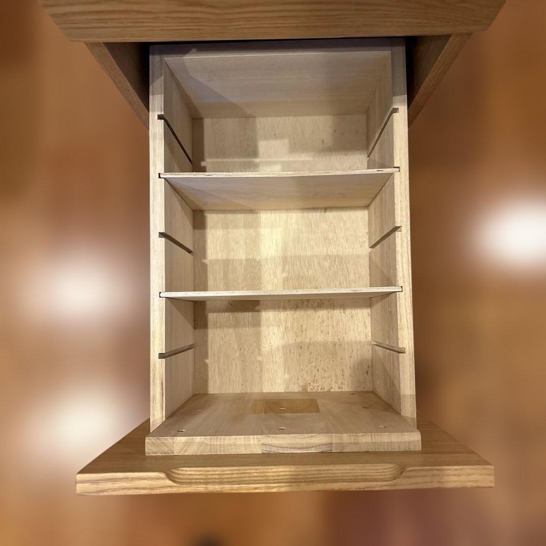 無印良品　無垢材デスクキャビネット　オーク材