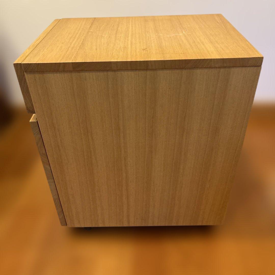 無印良品　無垢材デスクキャビネット　オーク材