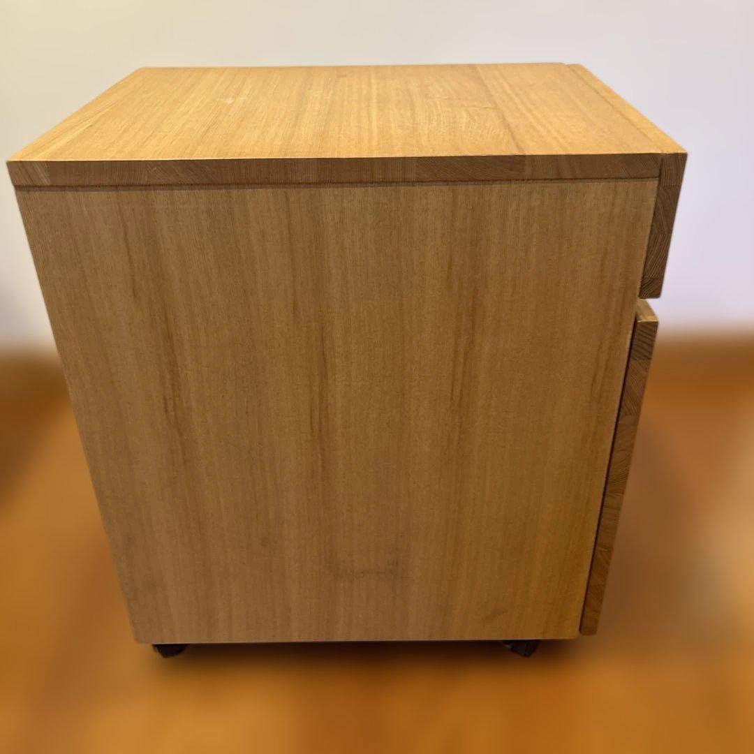 無印良品　無垢材デスクキャビネット　オーク材