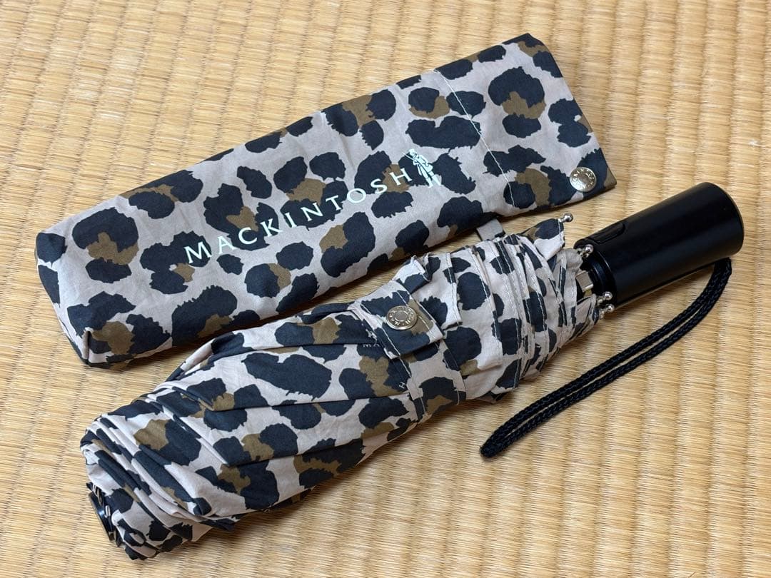 マッキントッシュフィロソフィー/折り畳み傘/レオパード/晴雨兼用/ヒョウ柄/美品