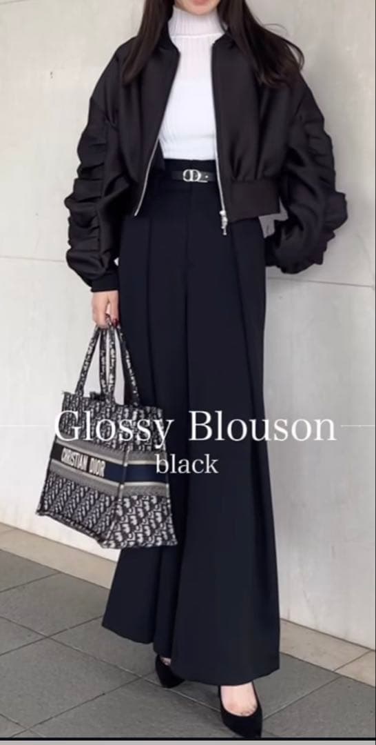 新品未使用品 maison de Dolce. glossy blouson黒