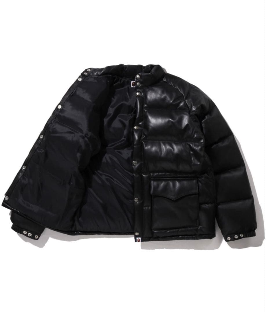 A BATHING APE LEATHER CLASSIC DOWN Sサイズ