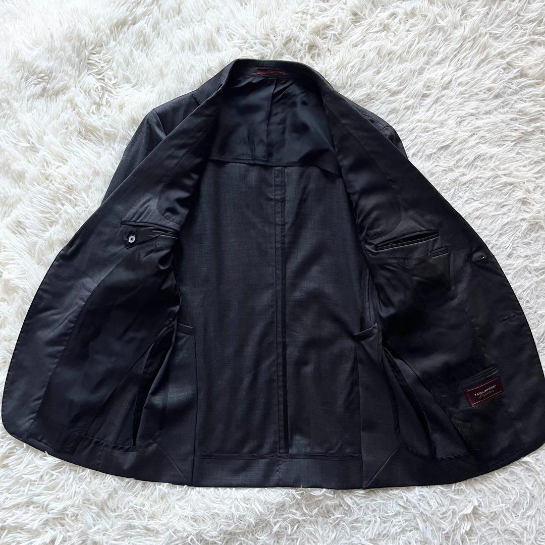 <美品>TAGLIATORE サルトリアーレ ダークグレー ウール スーツ 44