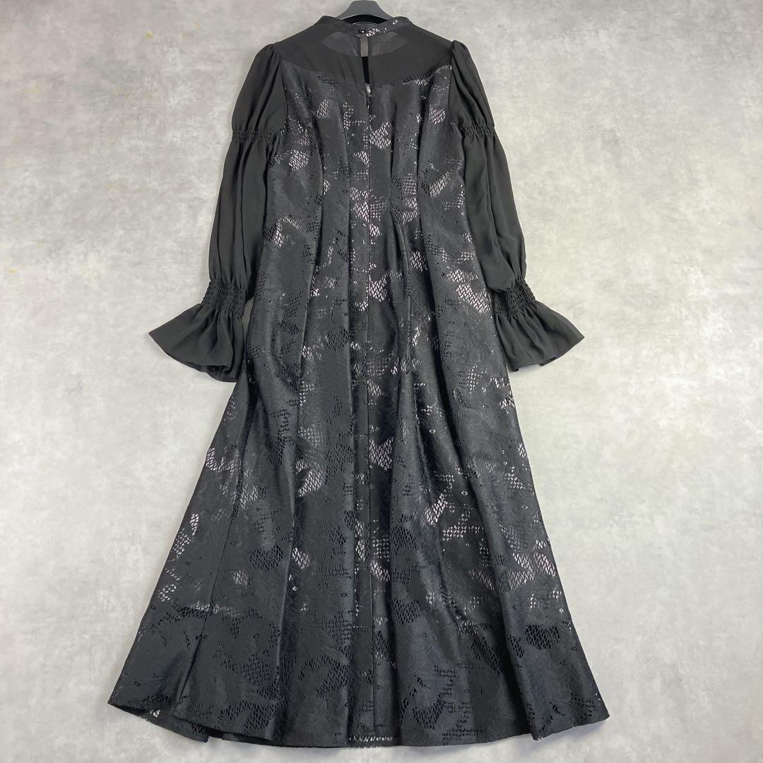 niana アシンメトリーレース切替ロングドレス 結婚式 お呼ばれ パーティ