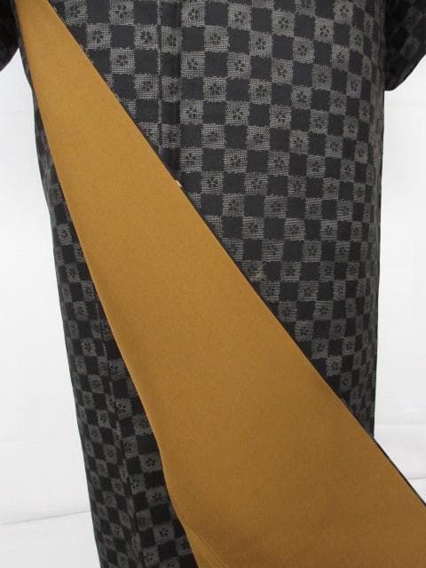 未着用に近い！さが美製＊純泥染＊７マルキ＊本場大島紬＊訪問着＊１５２ｃｍ＊裄６３