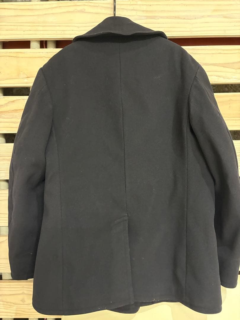 1940s WW2 US NAVY 実物 Pコート 10ボタンXL