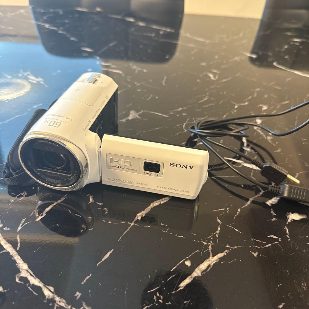 SONY HD 1080 ビデオカメラ 本体 ホワイト