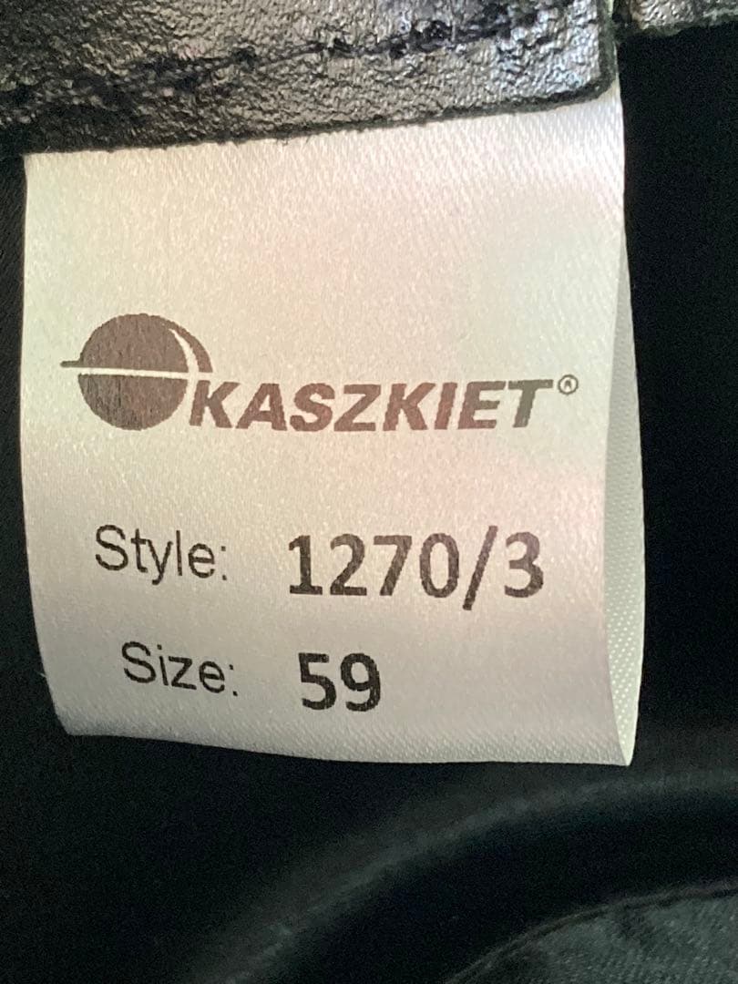 Kaszkiet レザーハット　ブラック　未使用品　サイズ59cm