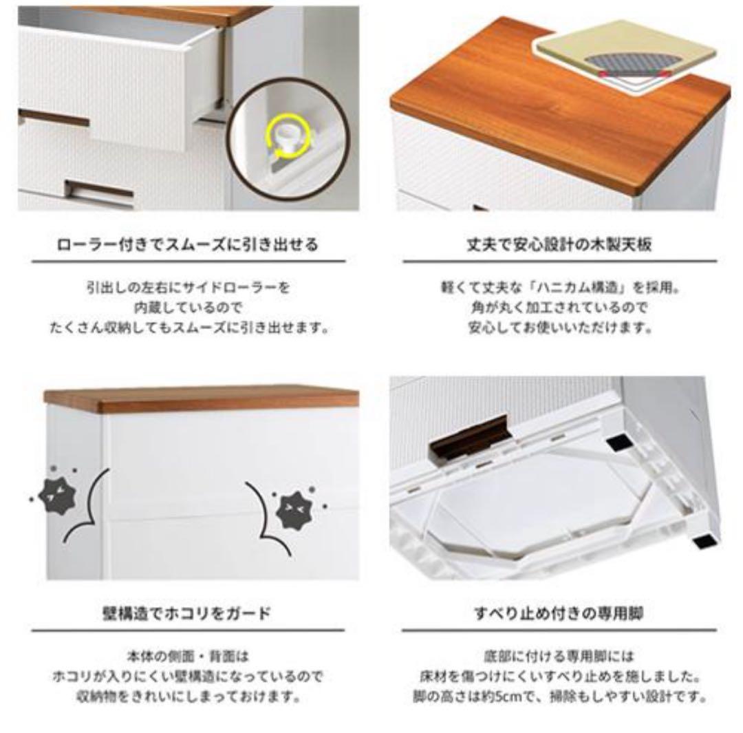 フィッツプラス メッシュ FM5505 5段 キャスター付き