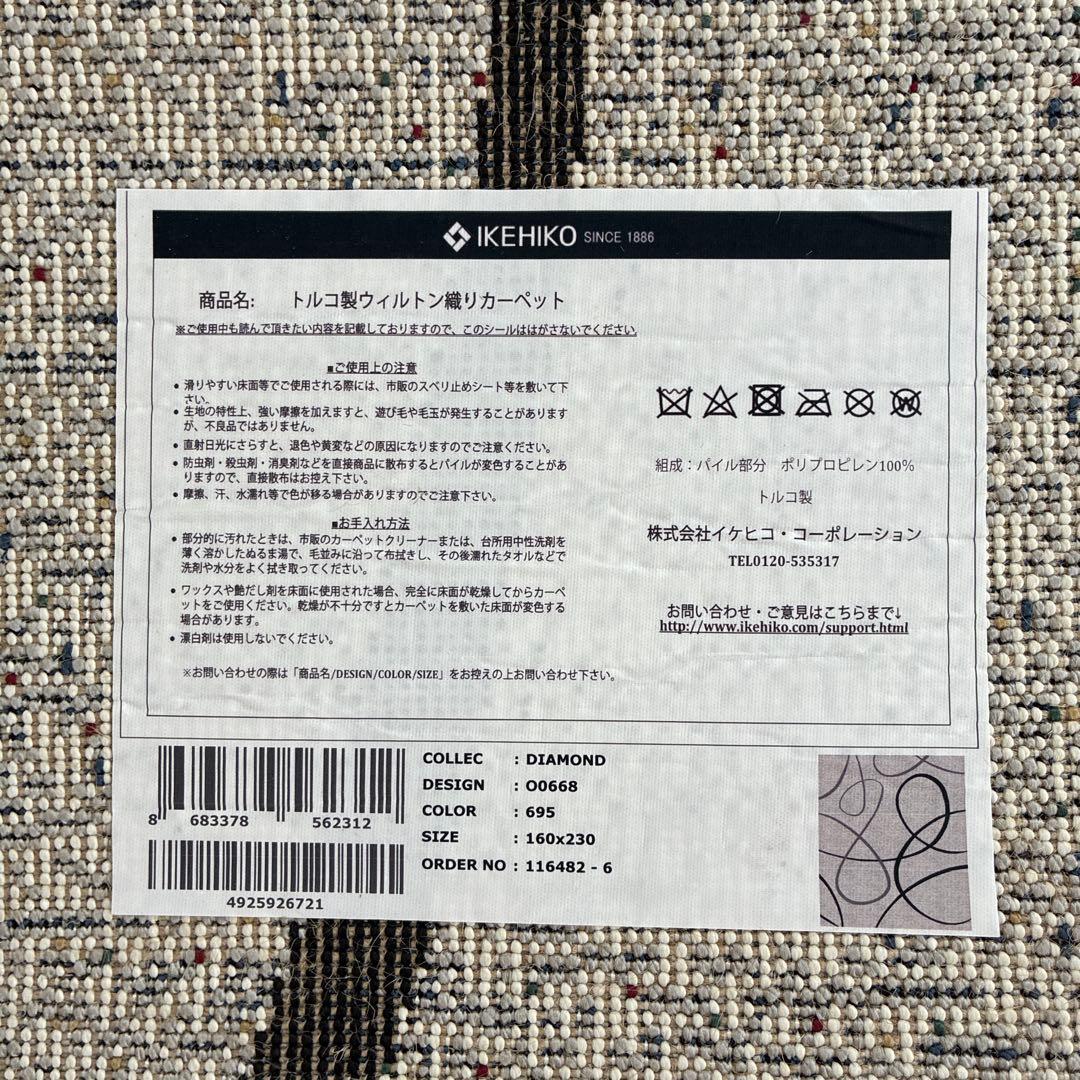 【ISSAページ】 IKEHIKO デザインラグ 160x230cm