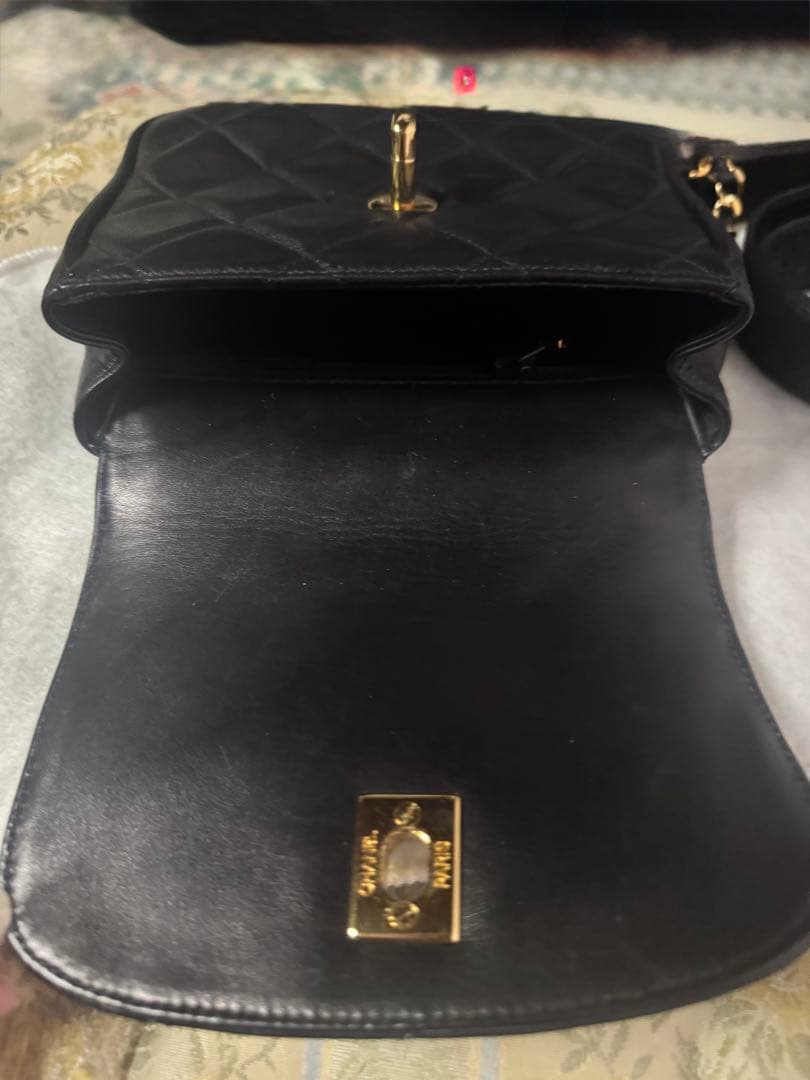 美品 Chanel シャネル ウエストポーチバッグ 黒