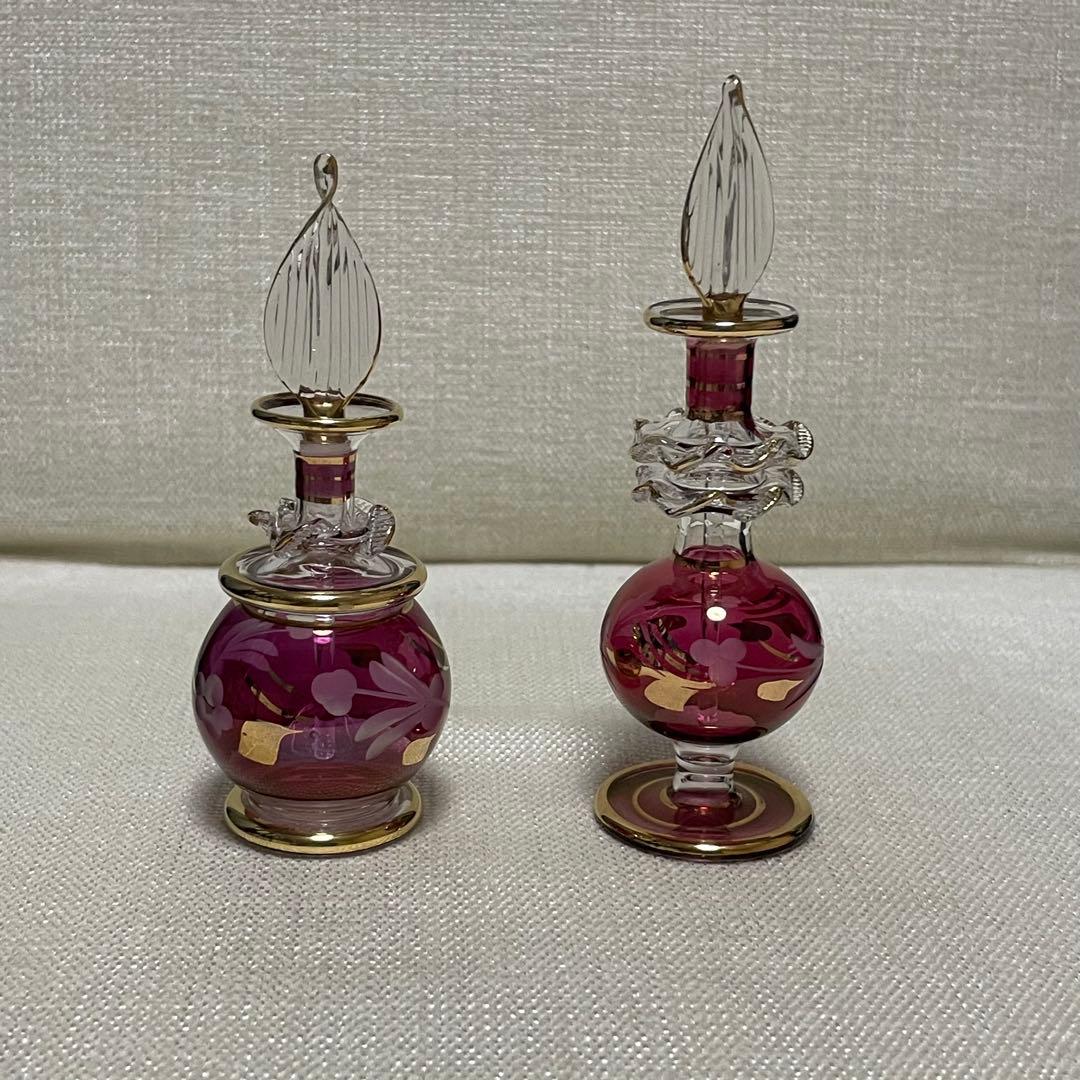 エジプト　香水瓶　ガラスボトル　ガラス工芸　アートグラス　合計9本セット　未使用