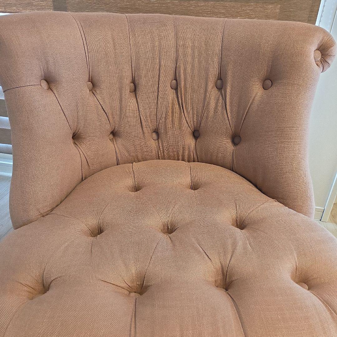 miumiu*様　クラシック ピンク ファブリック 1人掛けソファ