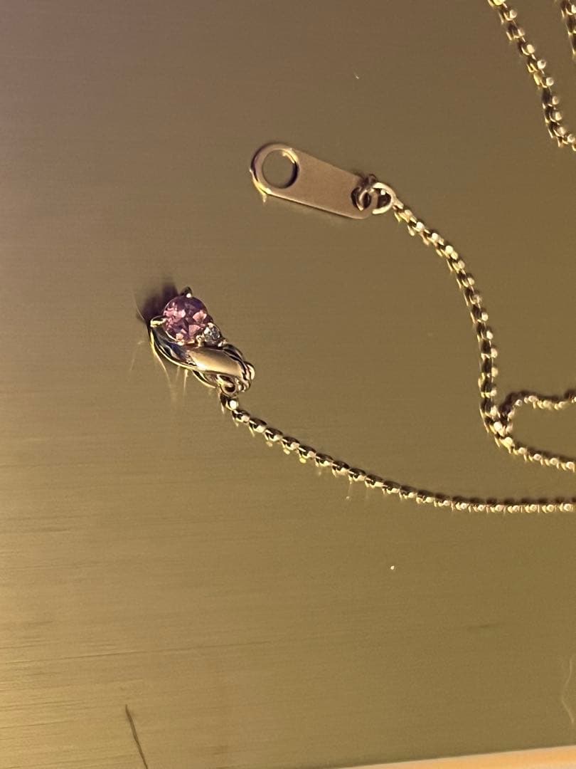 鎖切れ訳あり品　18K ピンクトルマリンネックレス と10Kネックレス