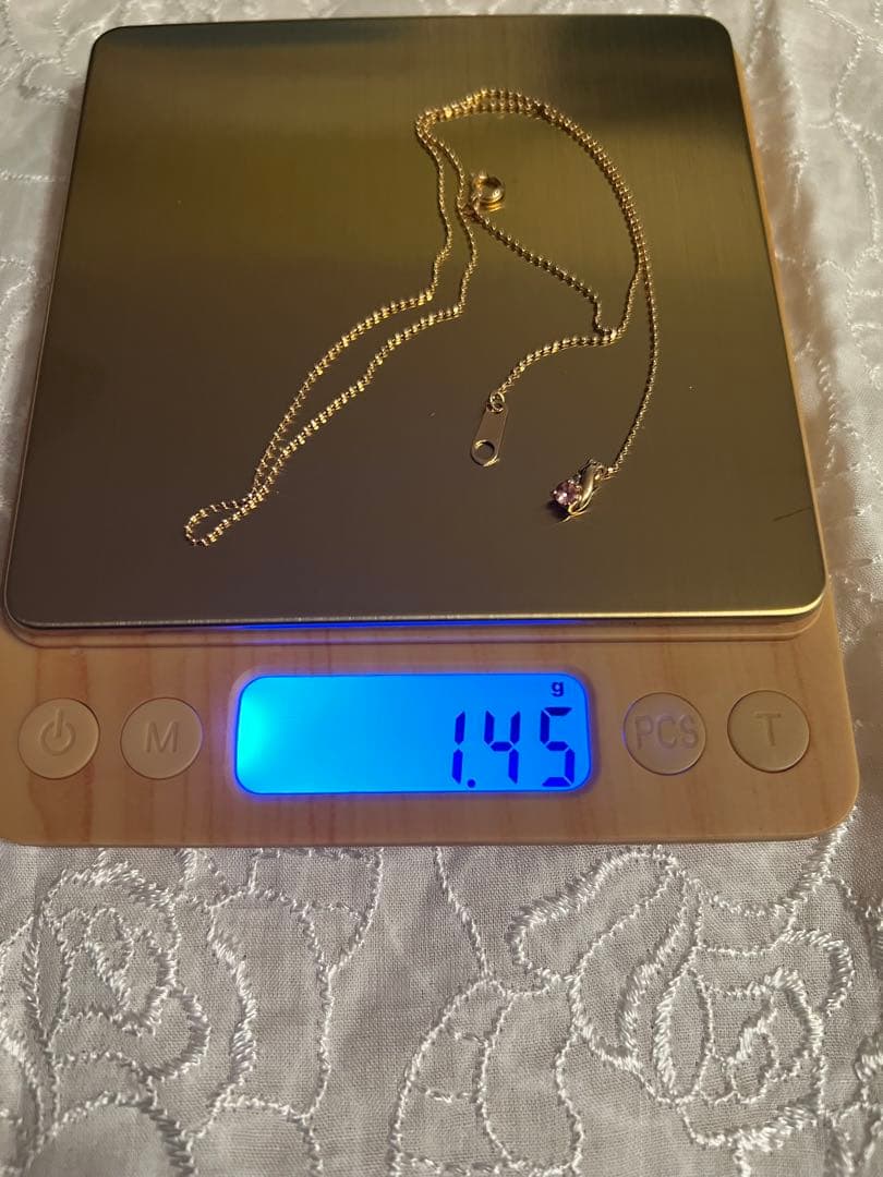 鎖切れ訳あり品　18K ピンクトルマリンネックレス と10Kネックレス