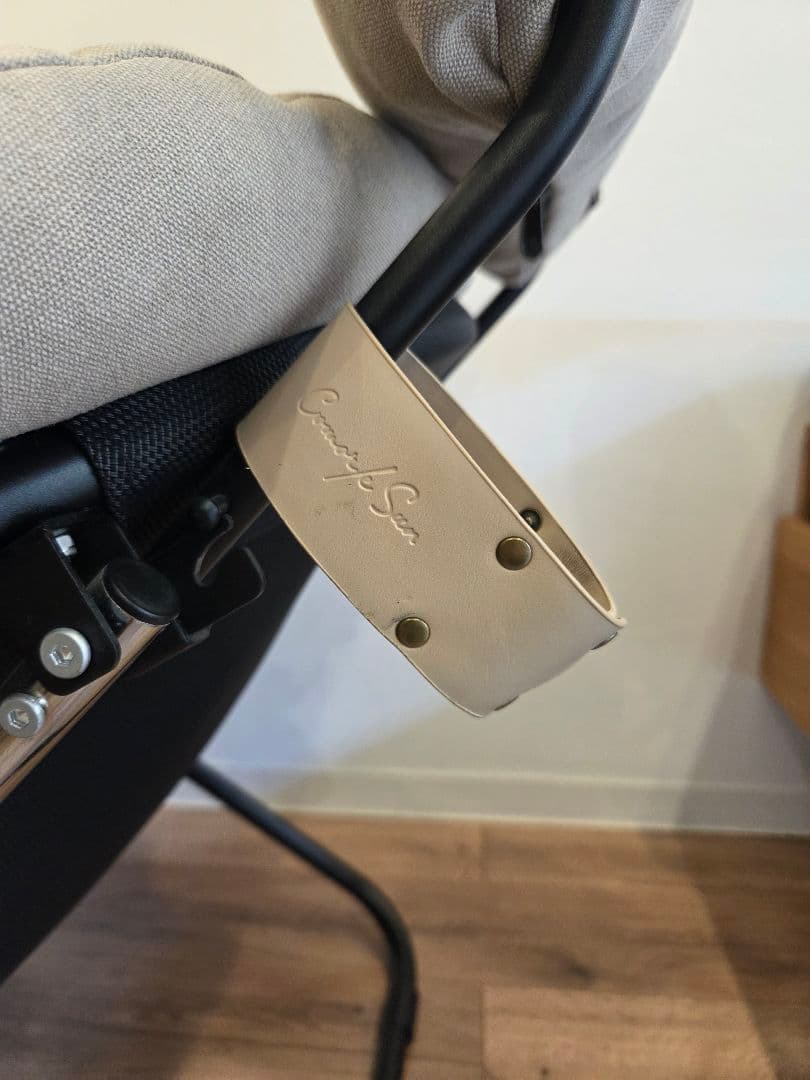 ひなたライフ　2way フォールディングチェア　カーキグレー