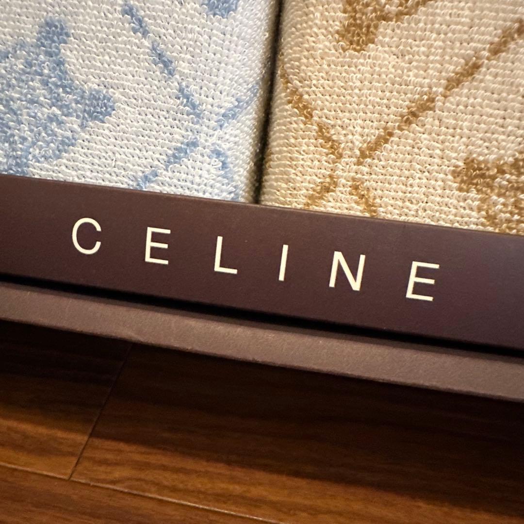 CELINE セリーヌ タオルケット 2枚入り 140×190 マカダム総柄