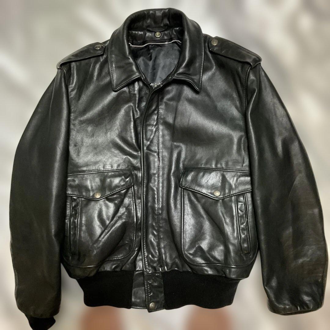 Schott 184SM ブラック ミリタリージャケット 42