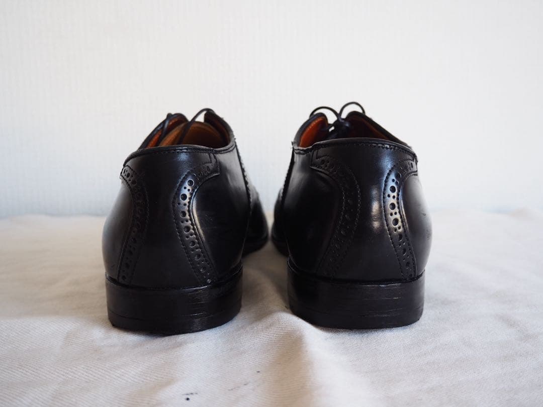 靴 Alden 993 Black Cordovan Saddle Shoes