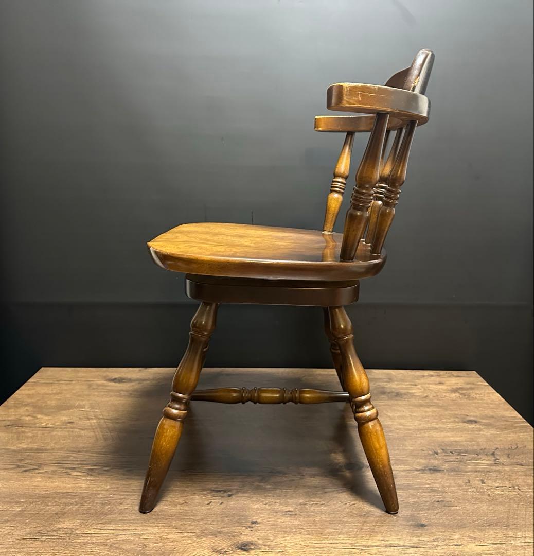 飛騨産業 キツツキマーク ウィンザーチェア ダイニングチェア 回転椅子 4脚