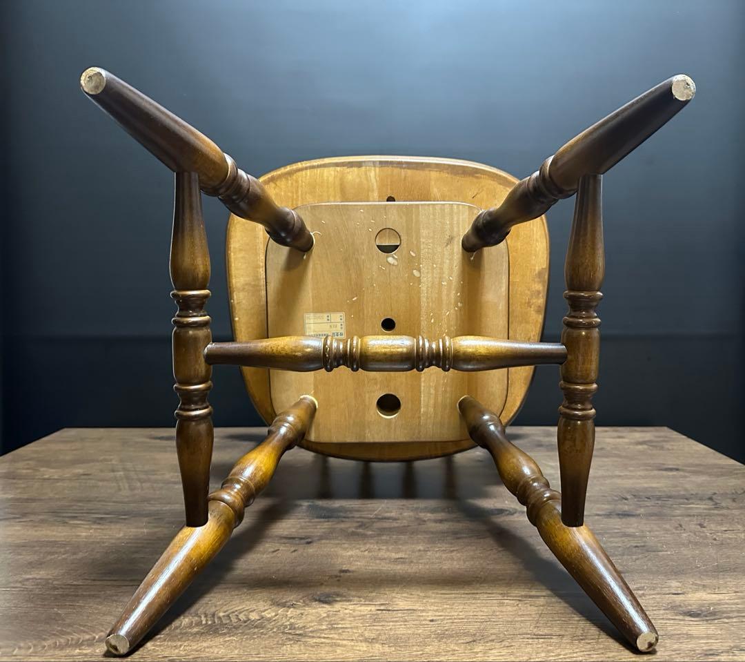 飛騨産業 キツツキマーク ウィンザーチェア ダイニングチェア 回転椅子 4脚