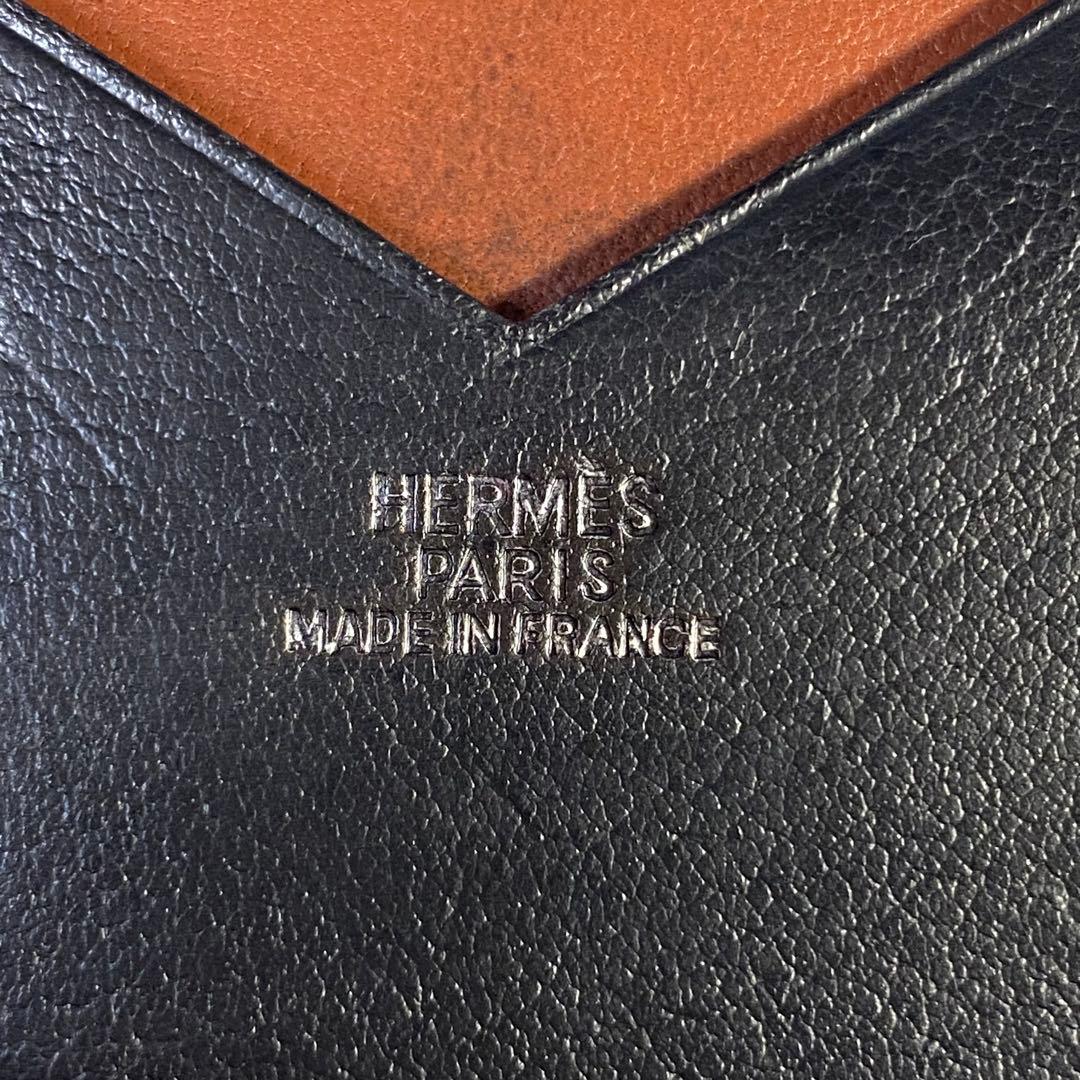 かめ　正規品☆エルメス 名刺入れ カードケース 　ブラック ブラウン