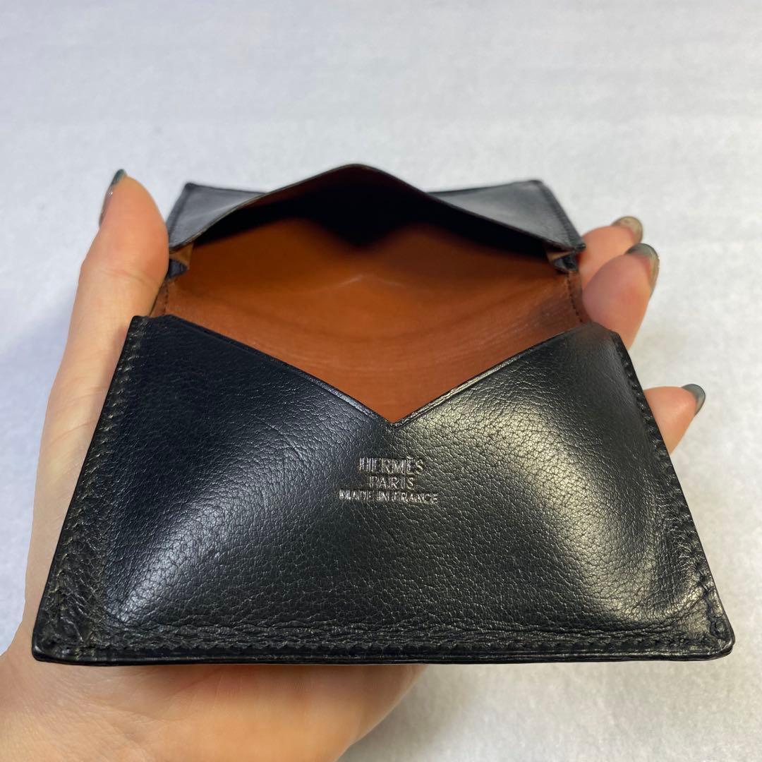 かめ　正規品☆エルメス 名刺入れ カードケース 　ブラック ブラウン